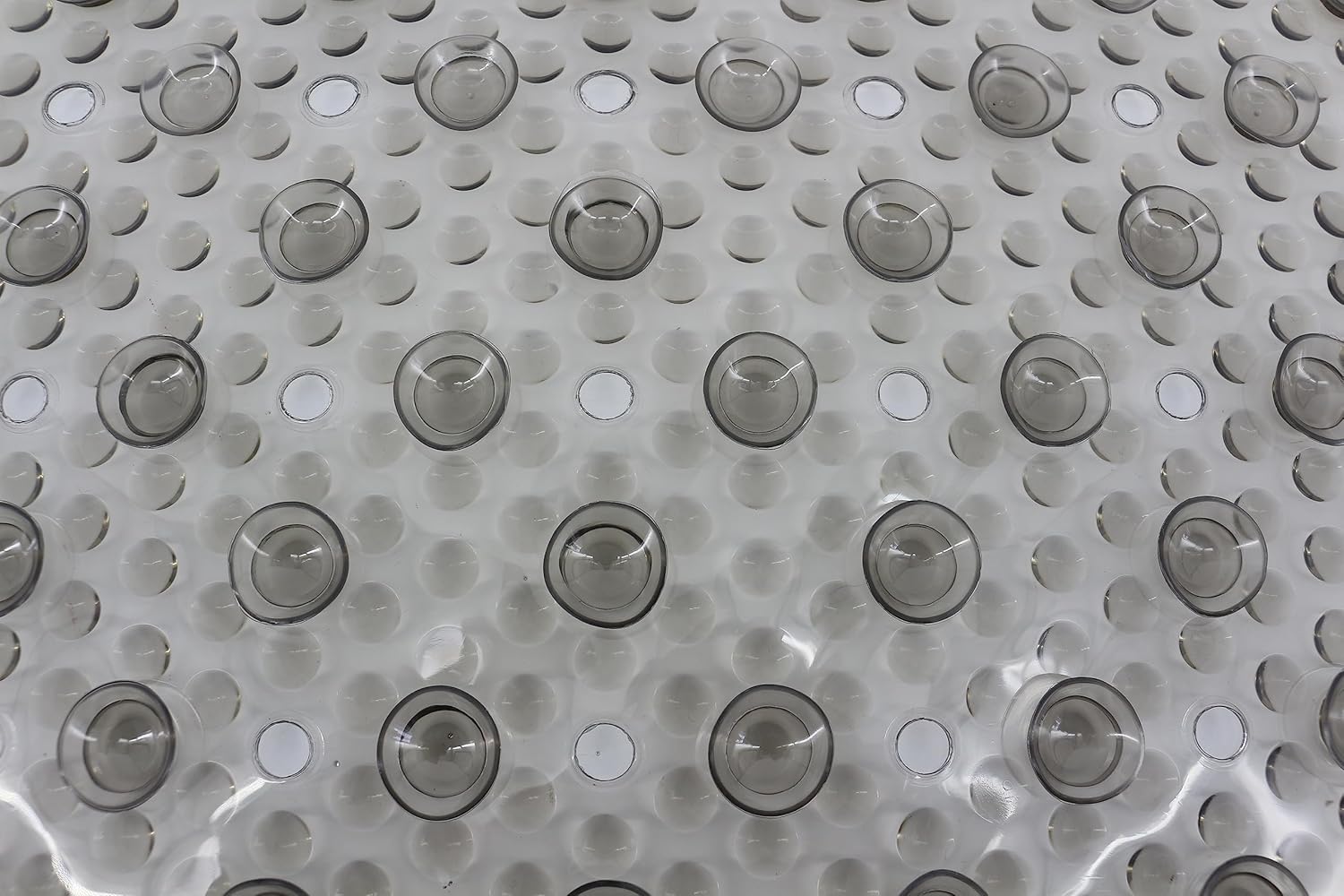 Splash Home Bubble Bathtub Mat Non-Slip, Shower Mat with 167 Suction Cups and Drain Holes Bath Mat for Tub, 27 L x 15 W Inches, Machine Washable, PVC - Grey - Image 5