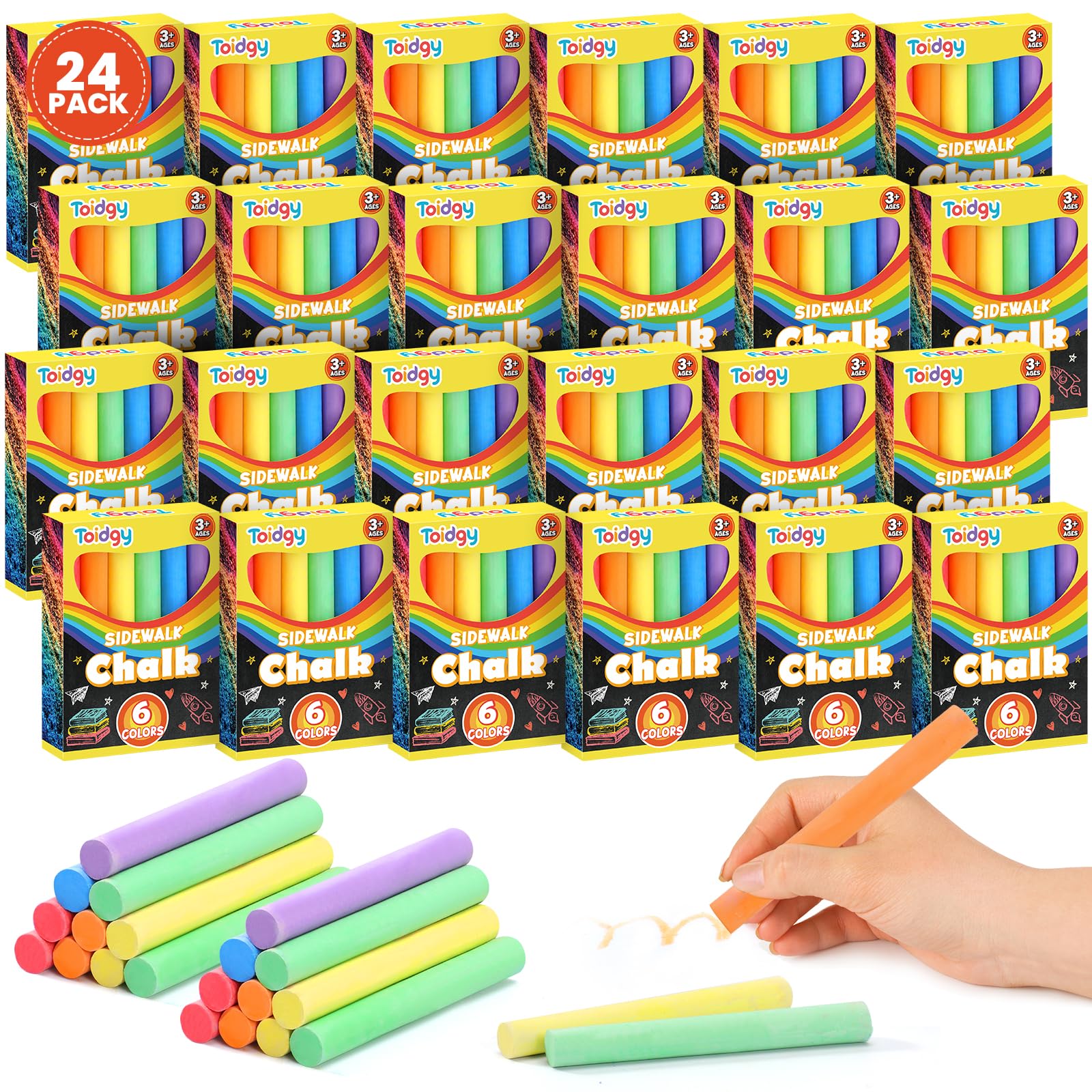 Amazon.com: Toidgy 288 Count Mini Chalk Set for Kids (24 Boxes