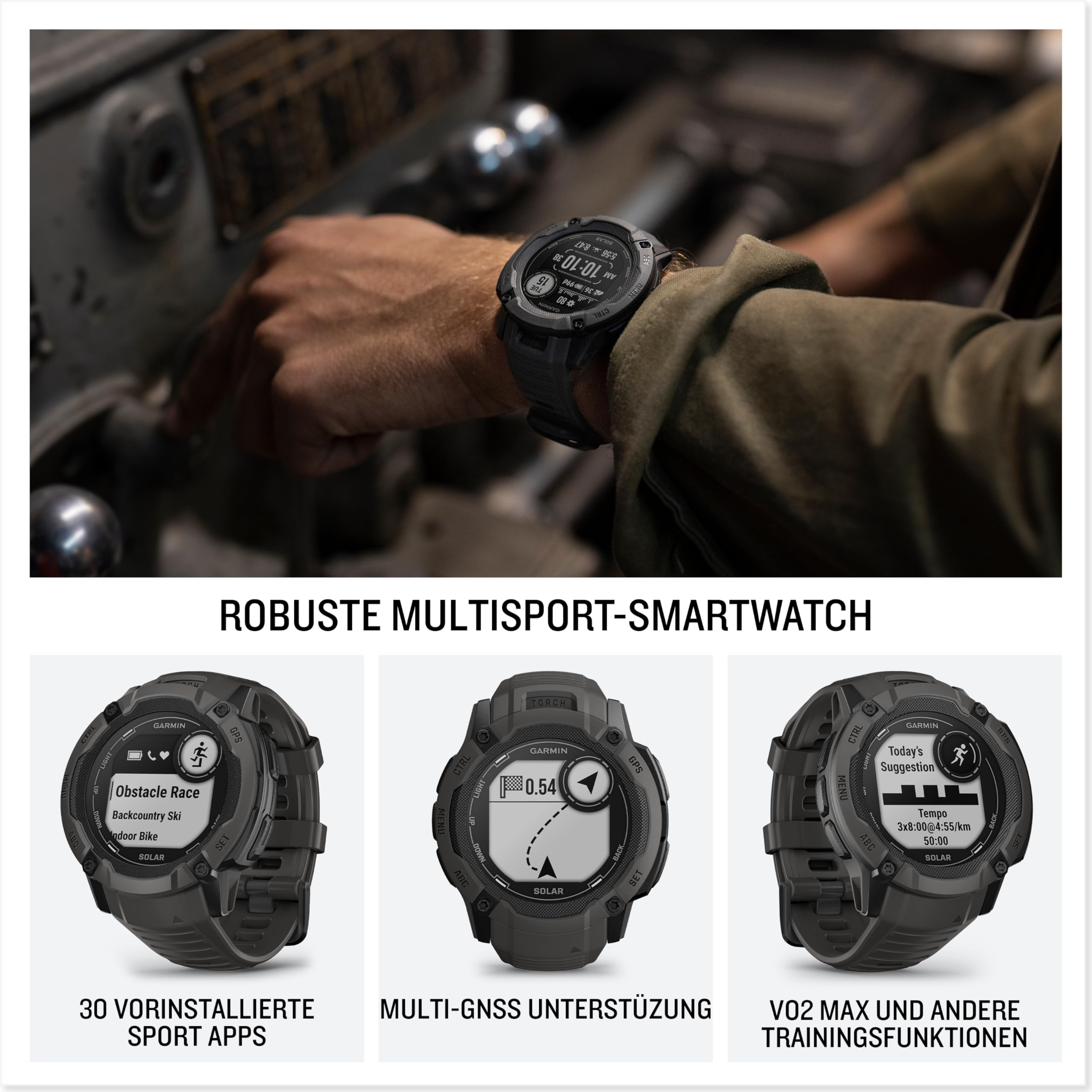 Wrist Garmin Instinct Solar Tactical Battery Life Garmin Instinct - Main Image