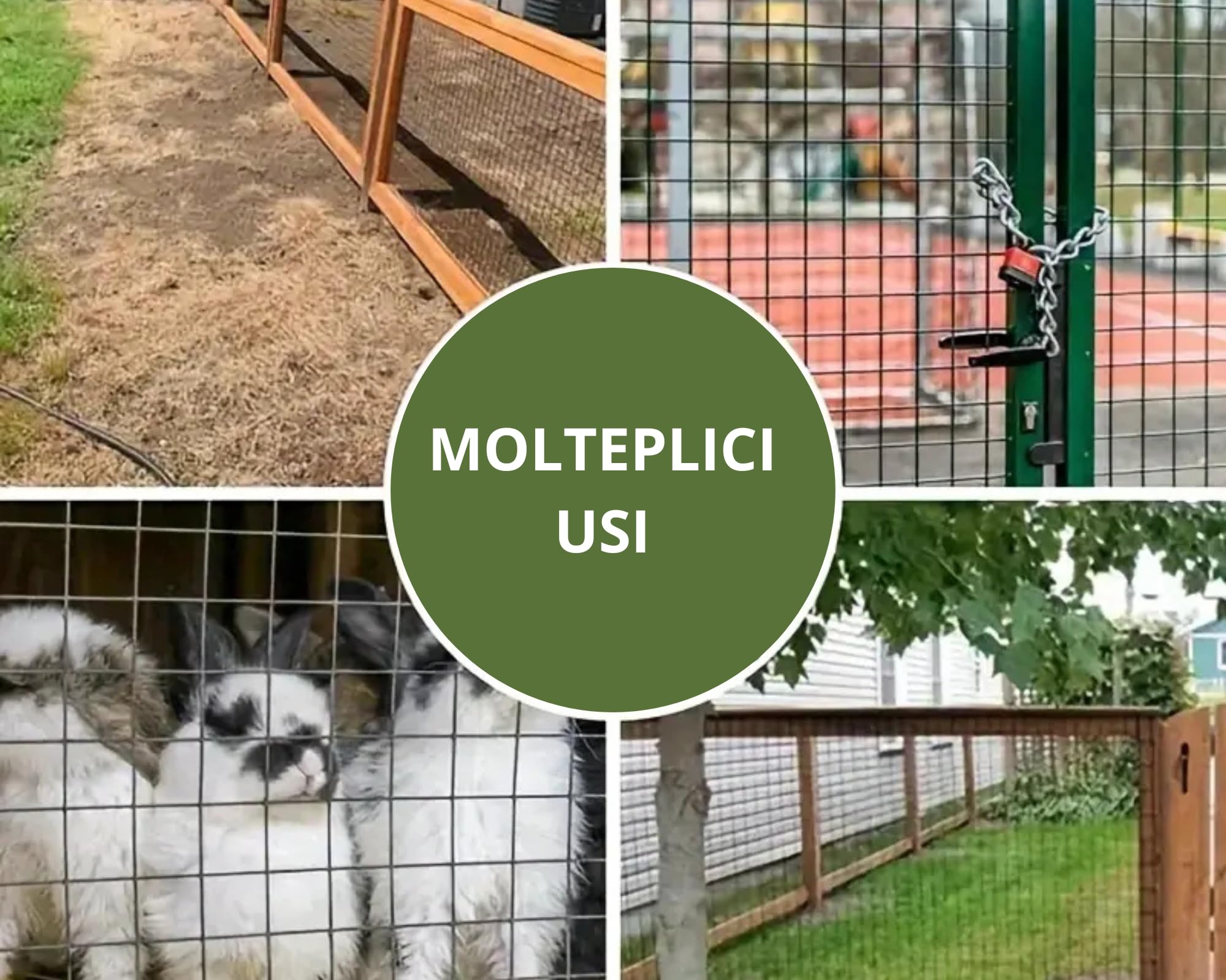 Rete Metallica Plastificata Verde Elettrosaldata Rete Per Recinzioni Maglia Stretta Quadra 12,5x12,5 mm per Voliere Gabbie Uccelli Orti e Giardino Misura 1 X 10 MT