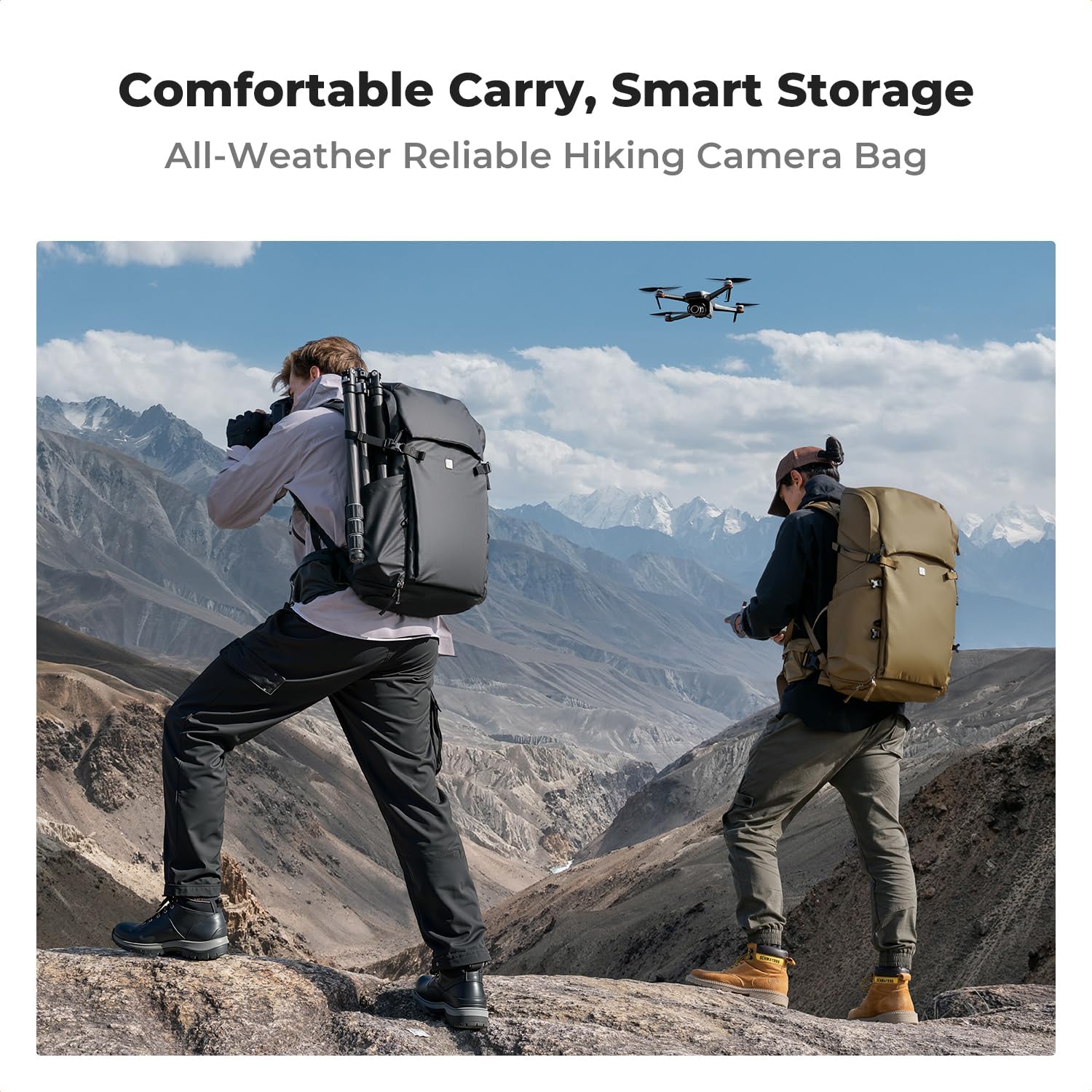 K&F CONCEPT Camera Backpack, 30L Large Capacity Camera Bag, Waterproof DSLR Camera BackPack, Extra Large Photography Bag Backpack