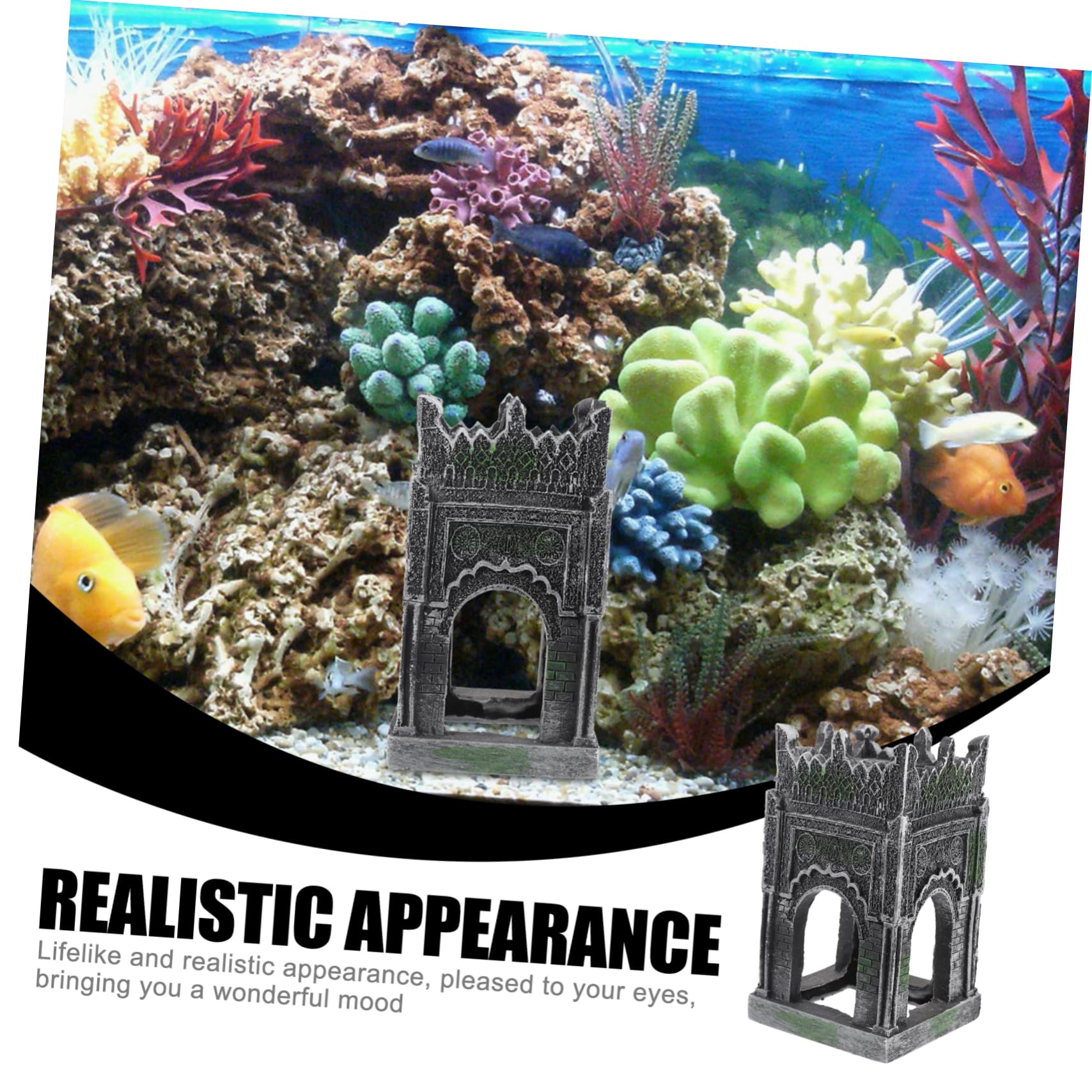 Yardwe 3 Pezzi paesaggio del serbatoio di pesce Decorazione paesaggio Decorazione per acquari arredamento vasca dell'acquario decorazioni ornamento del serbatoio di pesce resina