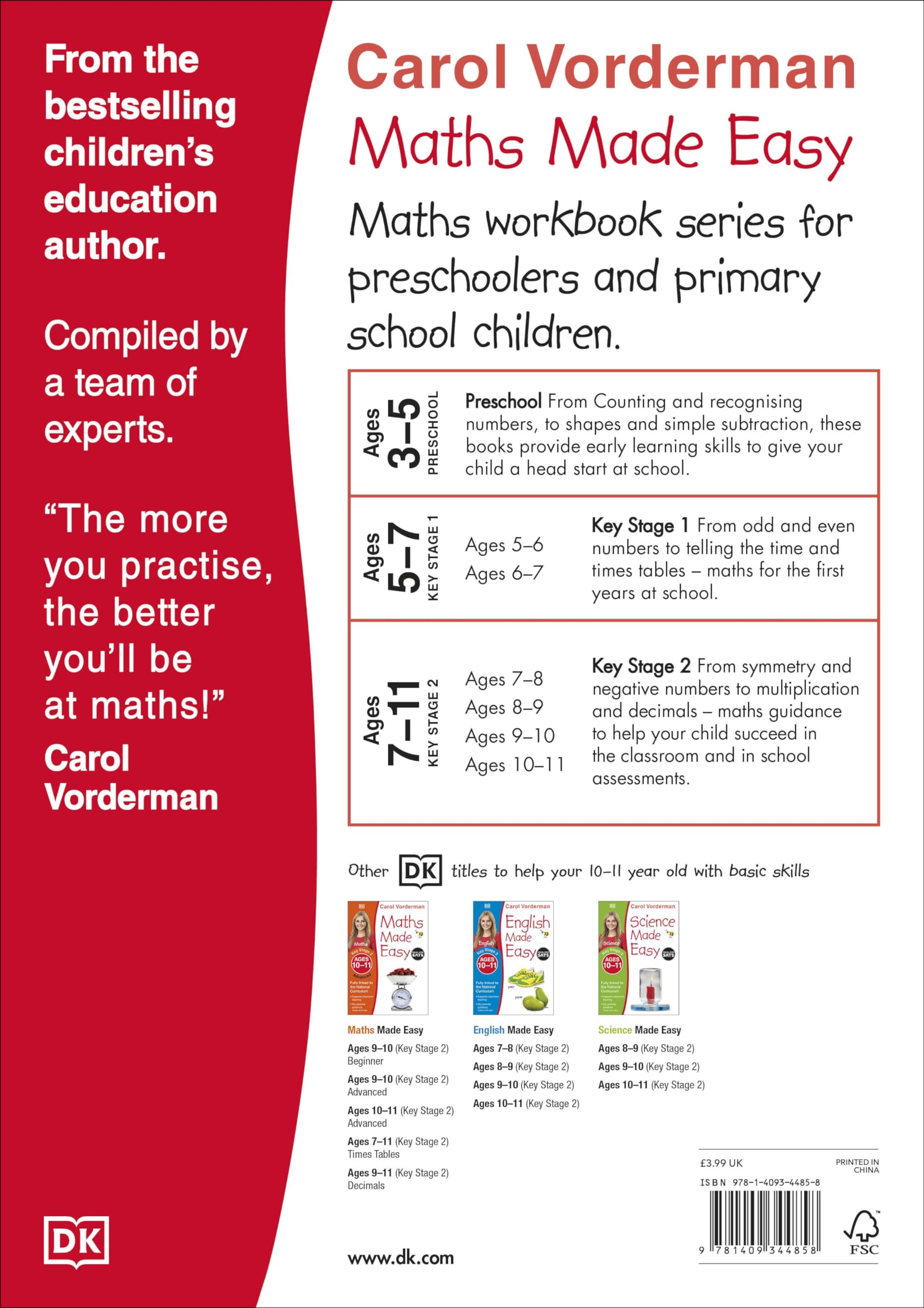 Maths Made Easy: Beginner, Ages 10-11 (Key Stage 2): Supports the National Curriculum, Maths Exercise Book