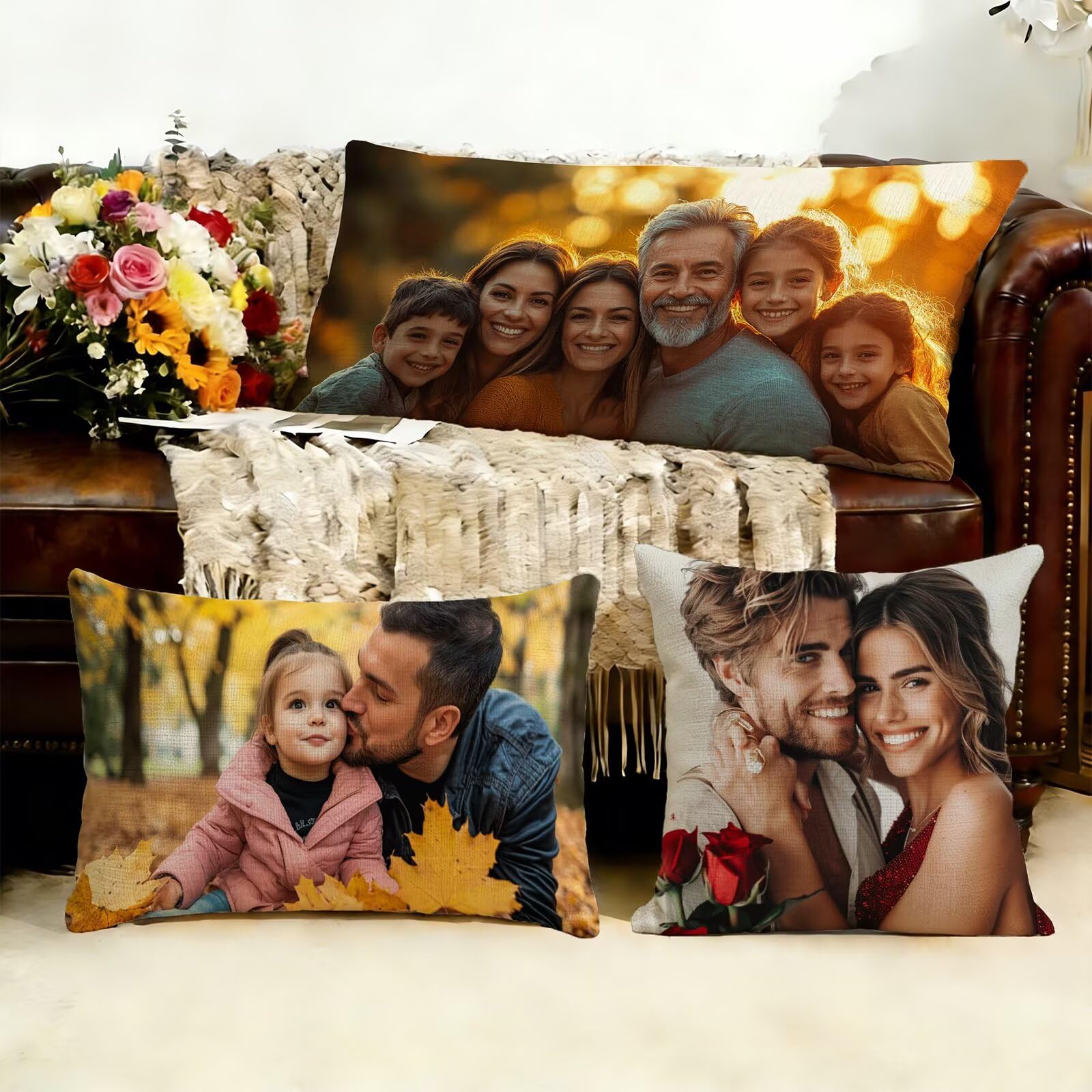 Cojin Personalizado Foto a Doble Cara 60x180cm - Cojines Exterior,Funda de Almohada Impermeable - Regalo Original para San Valentín y Aniversario Parejas para Cama Sofa Terraza Salon Jardin J1-181