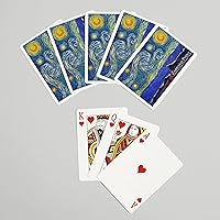 Vista 7 de Lantern Press Zabriskie Point, Death Valley National Park, California, Starry Night, 52 Playing Cards for Adults, Poker Size Card Deck