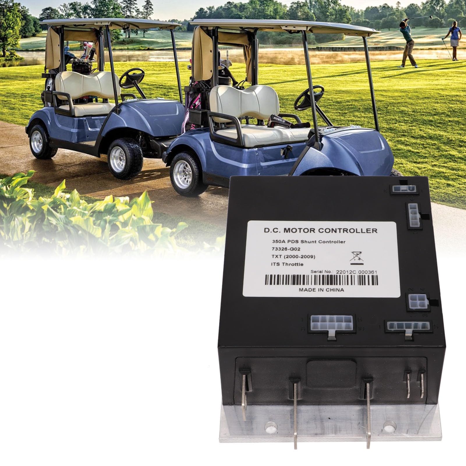 Schwarz 73326G07 Motor Controller, 36V 350A, Ersatz für EZGO TXT Electric PDS Cart 2000-2009