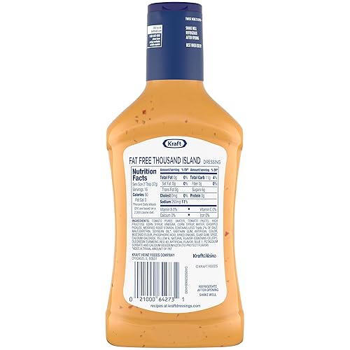 Miniatura 2 de Kraft libre de grasa Thousand Island, 16 onzas, paquete de 6