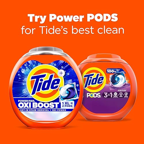 Miniatura 117 de Tide PODS - Cápsulas de detergente líquido para lavandería, compatible con lavadoras de alta eficiencia, 42 unidades, limpieza potente 3 en 1 en un