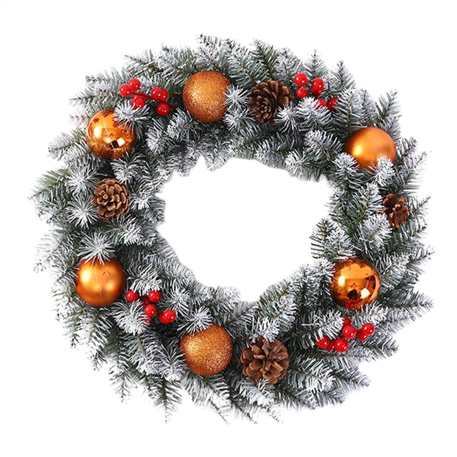 Couronne de Noël extérieure et guirlande artificielle de porte