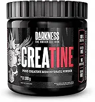 Darkness - Creatina 100% Pura Monohidratada - Creatina em Pó - Suplementação Alimentar Sem Glúten e Sem Açúcar, Energia e Ganho Muscular, Sem Sabor - 300g