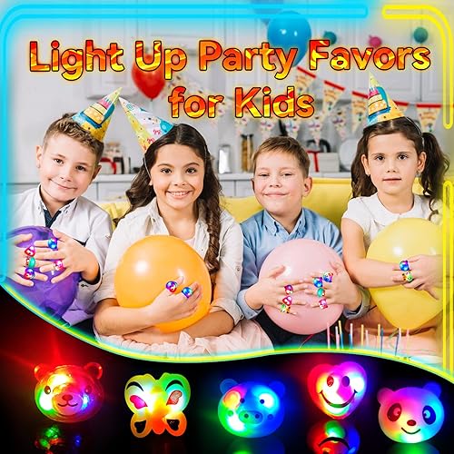 Miniatura 6 de Paquete de 24 anillos con luz LED para regalos de fiesta para niños, caja de premios, juguetes para cumpleaños, aula, recompensas, caja del tesoro,