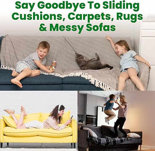 Miniatura 9 de ECOHomes Tiras resistentes para cojines de sofá de 4 pulgadas x 20 pies evitan que los cojines de sofá se deslicen. Rollo de cinta adhesiva de