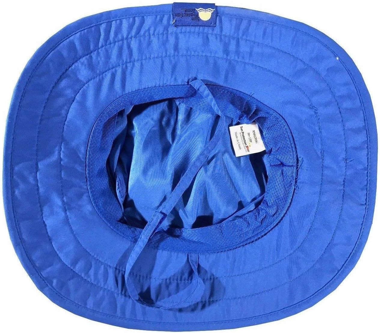 Sun Protection Zone Kids UPF 50+ Safari Sun Hat, Blue Sharks, Uv Sun Protective, Lightweight, Straps, One Size