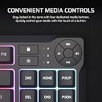 CORSAIR K55 CORE TKL RGB Gaming Keyboard – Tenkeyless, 8-Zone RGB, Quiet Membrane Keys, Spill Resistant, Media Keys, 1000Hz Polling – NA Layout – Black