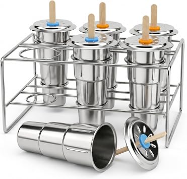 Onyx 18/8 Stainless Steel Popsicle Mold, Set of 6