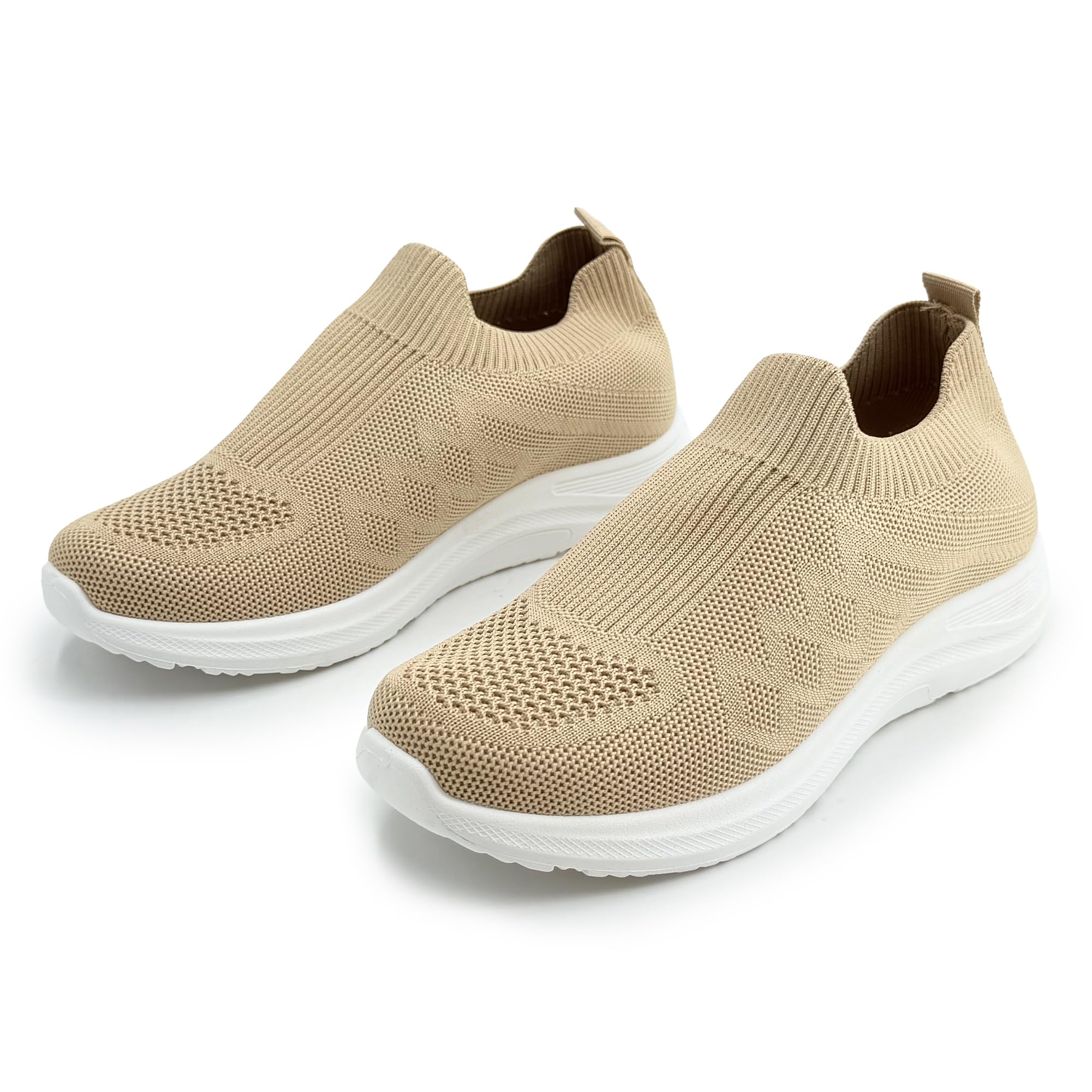 JOMIX Scarpe Slip On Donna Traspiranti in Maglia Elasticizzata Sneakers Casual Senza Lacci per Camminare Tempo Libero Viaggio Lavoro Leggere con Soletta Memoria Morbida Comoda - 1