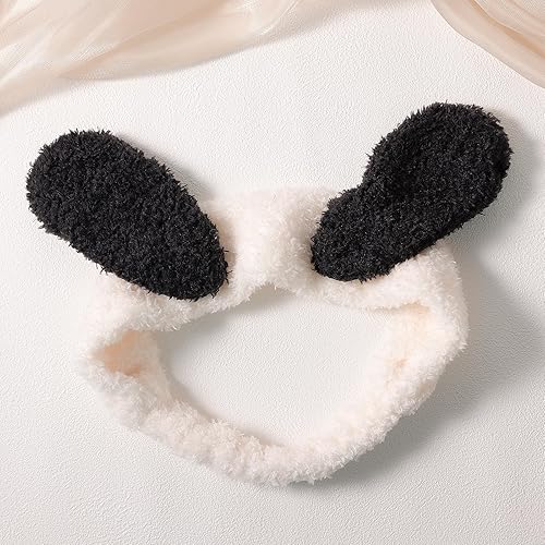 Miniatura 2 de Diadema Kawaii para lavado de cara, orejas de perro, banda para el cabello de spa, para mujeres y niñas, ducha, deportes, belleza, cuidado de la