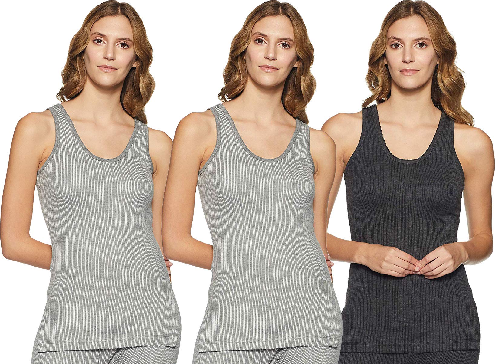 dixcy scott Women U Neck Sleeveless Upper Thermal - Pack of 3 (Multicolour_80 cm)-picture-38