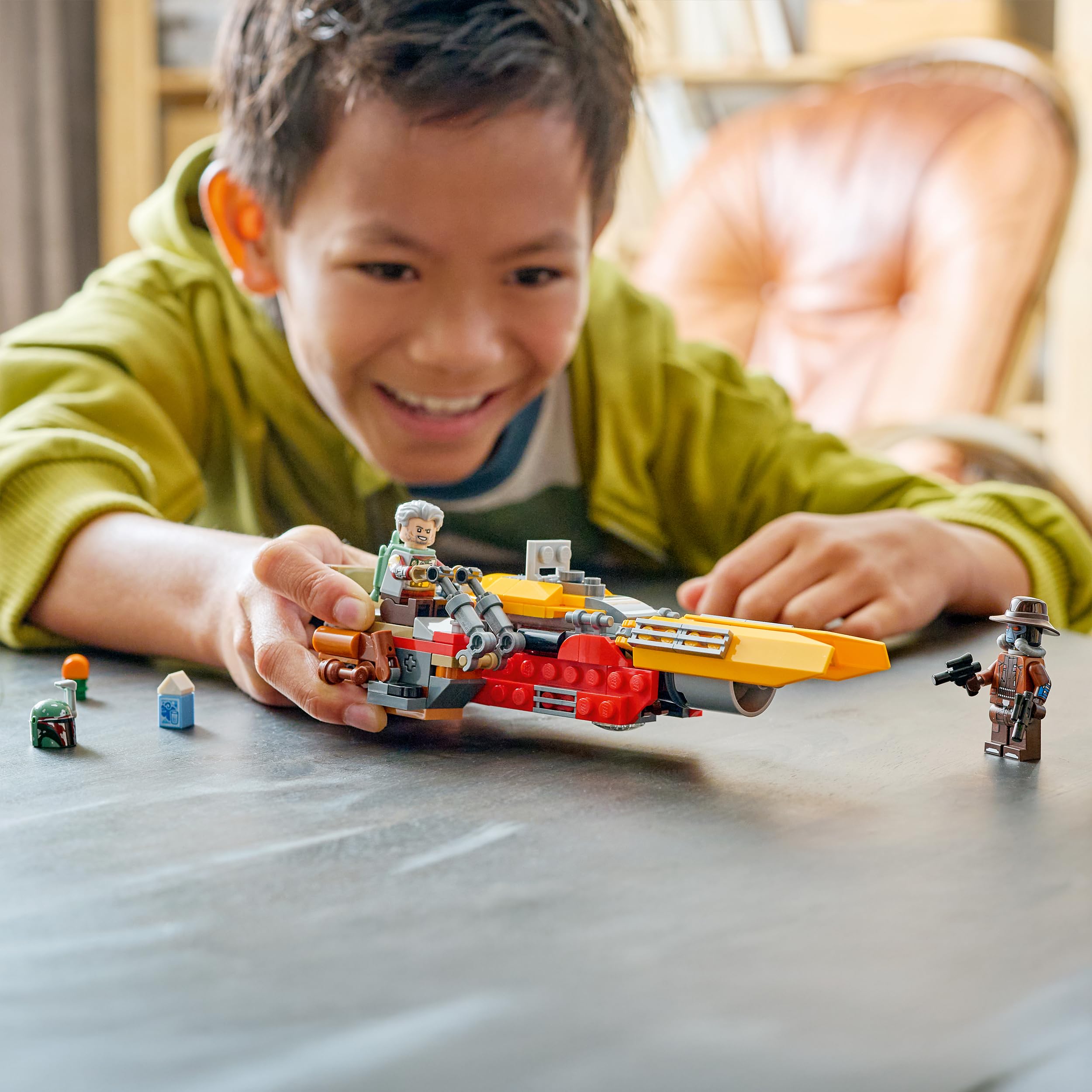 LEGO Star Wars 75437 Speeder de Cobb Vanth - Moto de Juguete con Minifiguras de Cobb Vanth y Cad Bane con Blásters y Mochila Propulsora - Regalo para Niños de 7+ Años y Fans de The Mandalorian — view 8