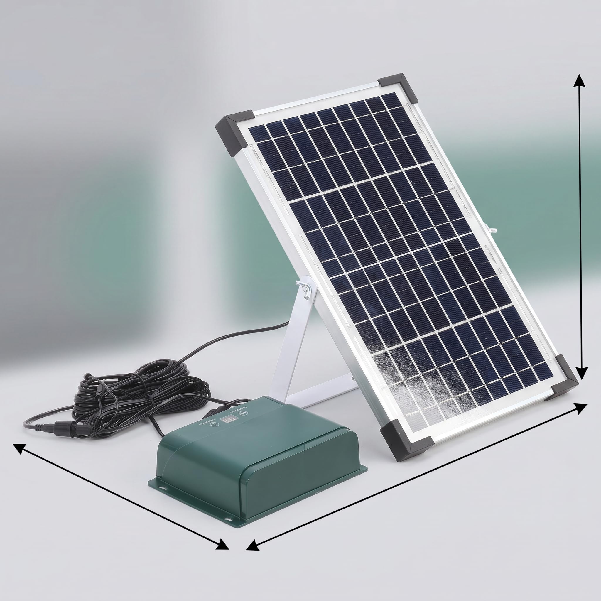 Kit di Irrigazione Solare a Goccia, Pannello Solare Regolabile Impermeabile 18V 10W di Irrigazione Automatica con Timer e Sensore di Livello Dell'acqua, per Interni Ed Esterni,
