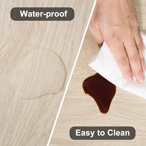 Miniatura 3 de smiry Mantel redondo para mesa redonda, manteles de vinilo elásticos con parte trasera de franela para mesas redondas de 36 a 44 pulgadas, fundas de