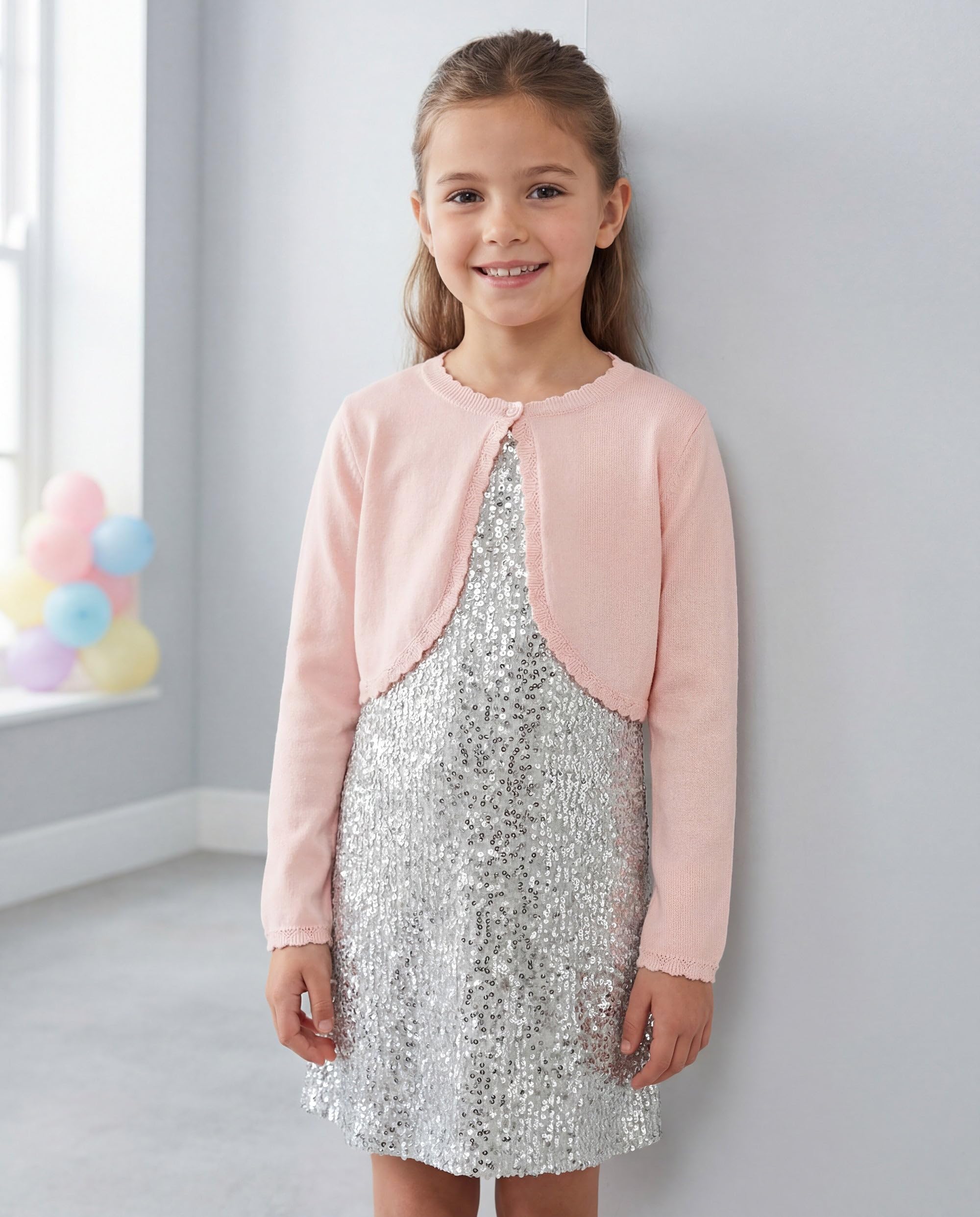BlackButterfly Boléro tricoté à Manches Longues pour Fille Enfant
