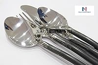 Vista 3 de Cubiertos rústicos, tenedor, cuchara, cuchillo forjado a mano, vajilla vikinga, cubiertos medievales, electrodomésticos de comedor