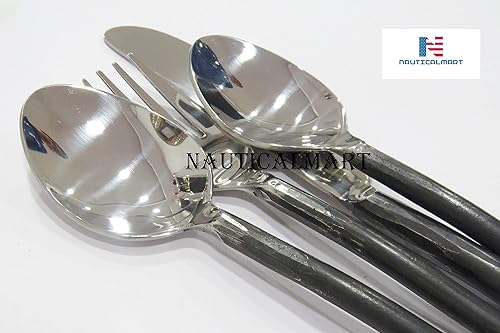 Miniatura 3 de Cubiertos rústicos, tenedor, cuchara, cuchillo forjado a mano, vajilla vikinga, cubiertos medievales, electrodomésticos de comedor