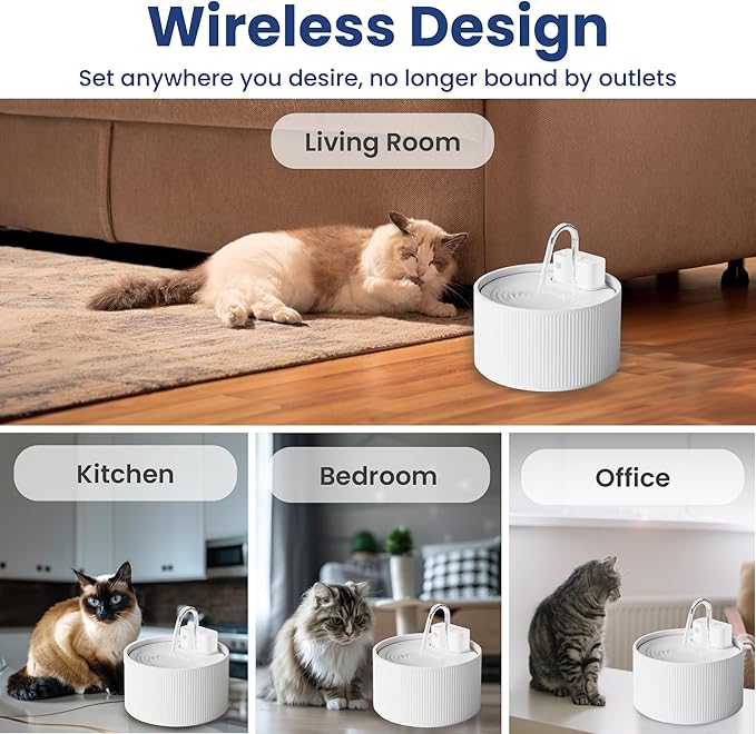 Fuente de Agua para Gatos PawsPik, Automática Cerámica con Sensor de Movimiento miniatura 5