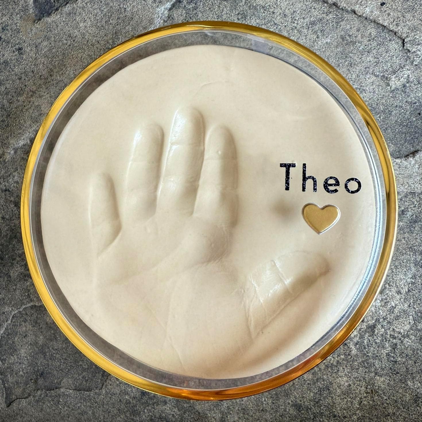 Unbreakable Bond Impression Kit, Self-Curing Keepsake Molds with Gold Display Tin, Two-Part Molding Putty, No Baking Required (Large)