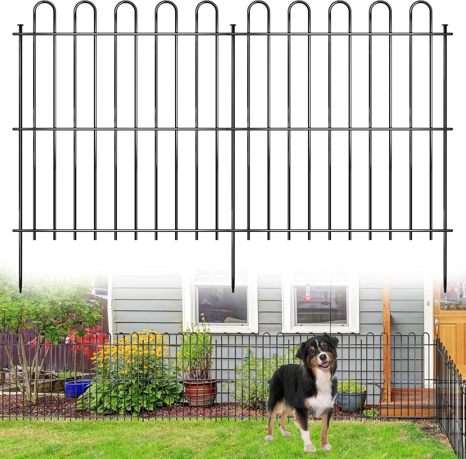 CHTSJQW 25 Panels Decorative Garden Fence