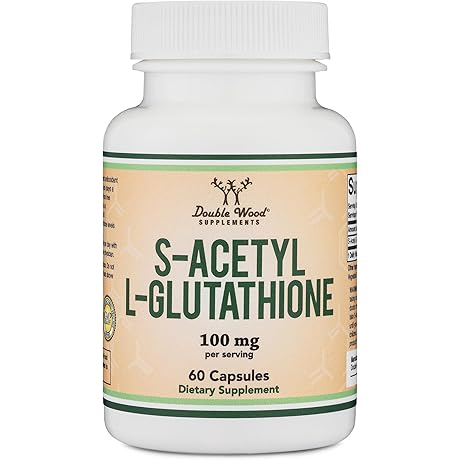 Double Wood S-Acetyl L-Glutathione Capsules - Vital Antioxidant Support