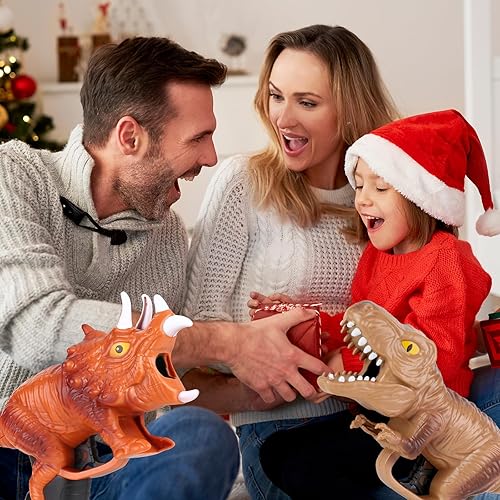 Miniatura 6 de Pistola de espuma de dinosaurio para pistola Nerf de 5 a 7 años, mini pistolas de juguete de dinosaurio para niños de 4 a 6 años, T-rex y Triceratop