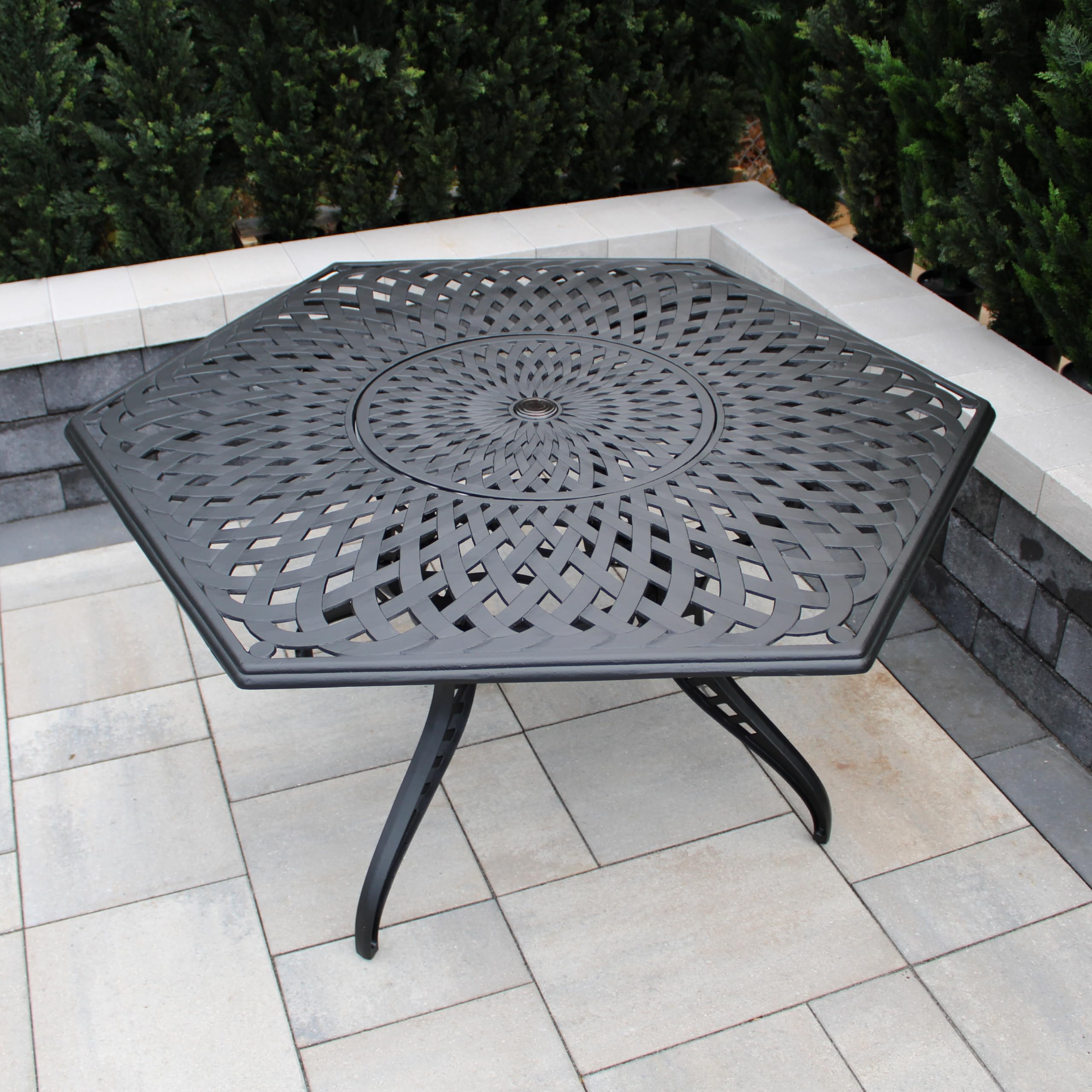 Amazon｜Oakland Living 1822-HEX-63-メッシュテーブル-LAZY-LBK