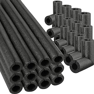 8 Pack Elbow Pipe Insulation Foam Tube Outdoor Wrap Black Pipe Covers Elbow Insulation