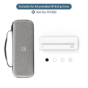 Portable Carry Case Compatible with Pooolitech MT810/HPRT MT810/MT610/MT620 Portable Printers Waterproof Shockproof Scratch Resistant Compact Lightweight