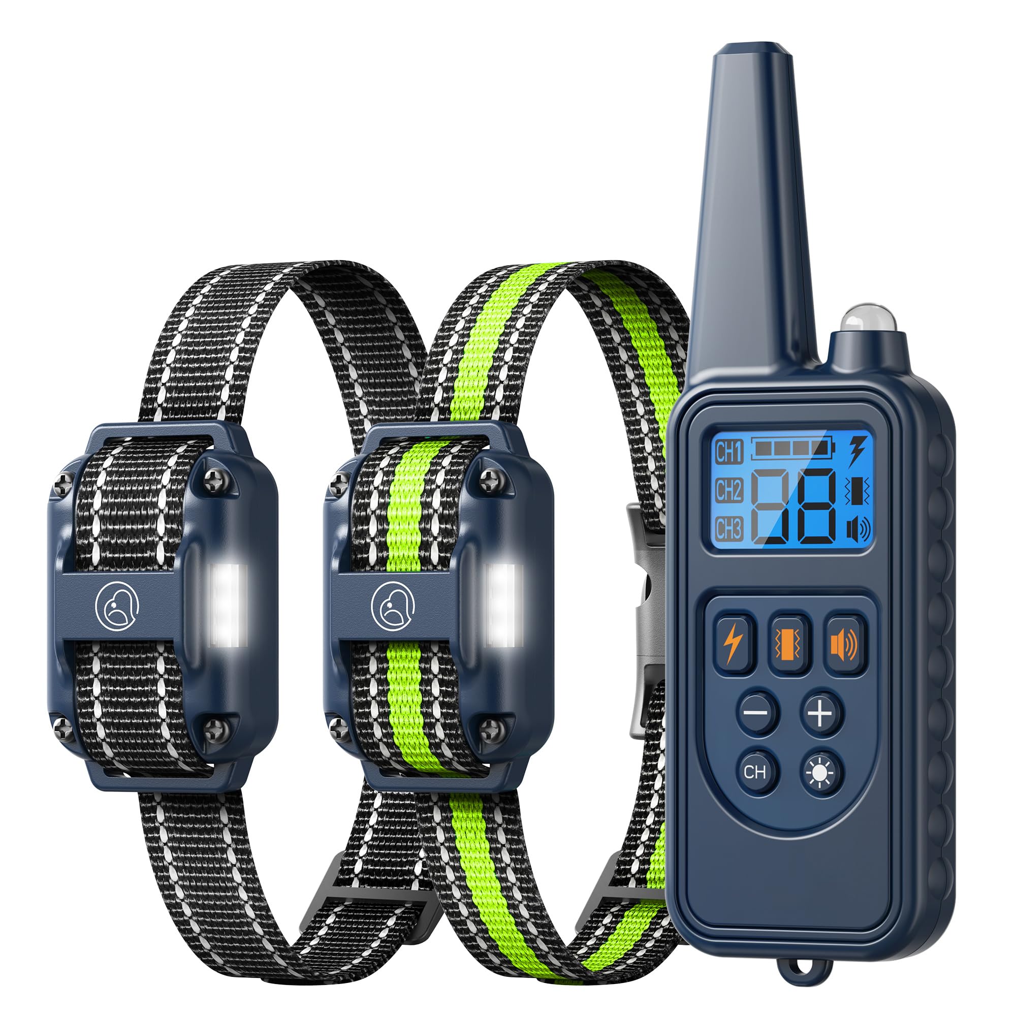 Heaflex Dog Training Collar, Rechargeable e-Collars for Dogs Training with Beep, Vibration, Humane Shock(1-99) Modes, 2600ft Waterproof Dog Shock