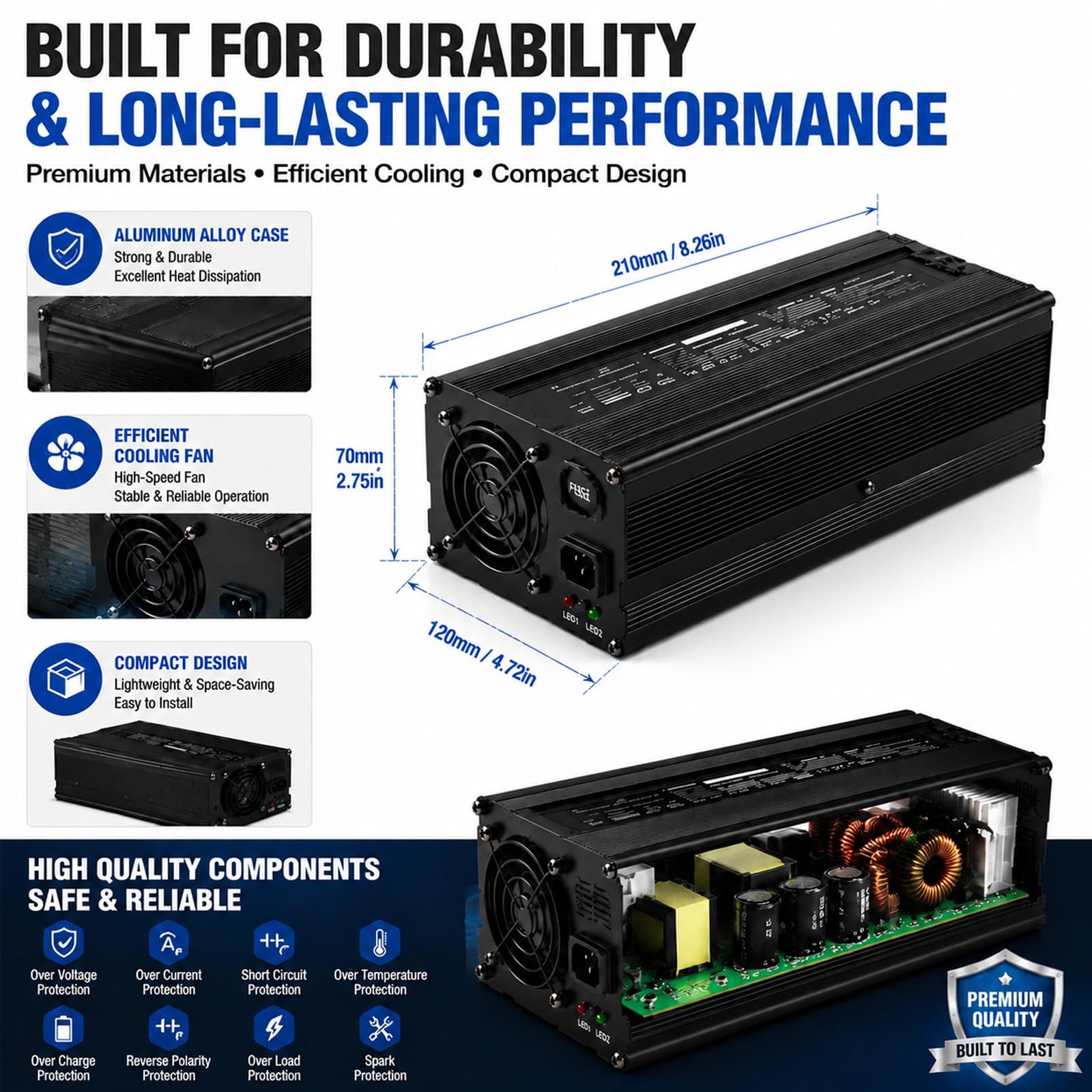Chargeur De Batterie pour Chariot Élévateur 36 V 20 A