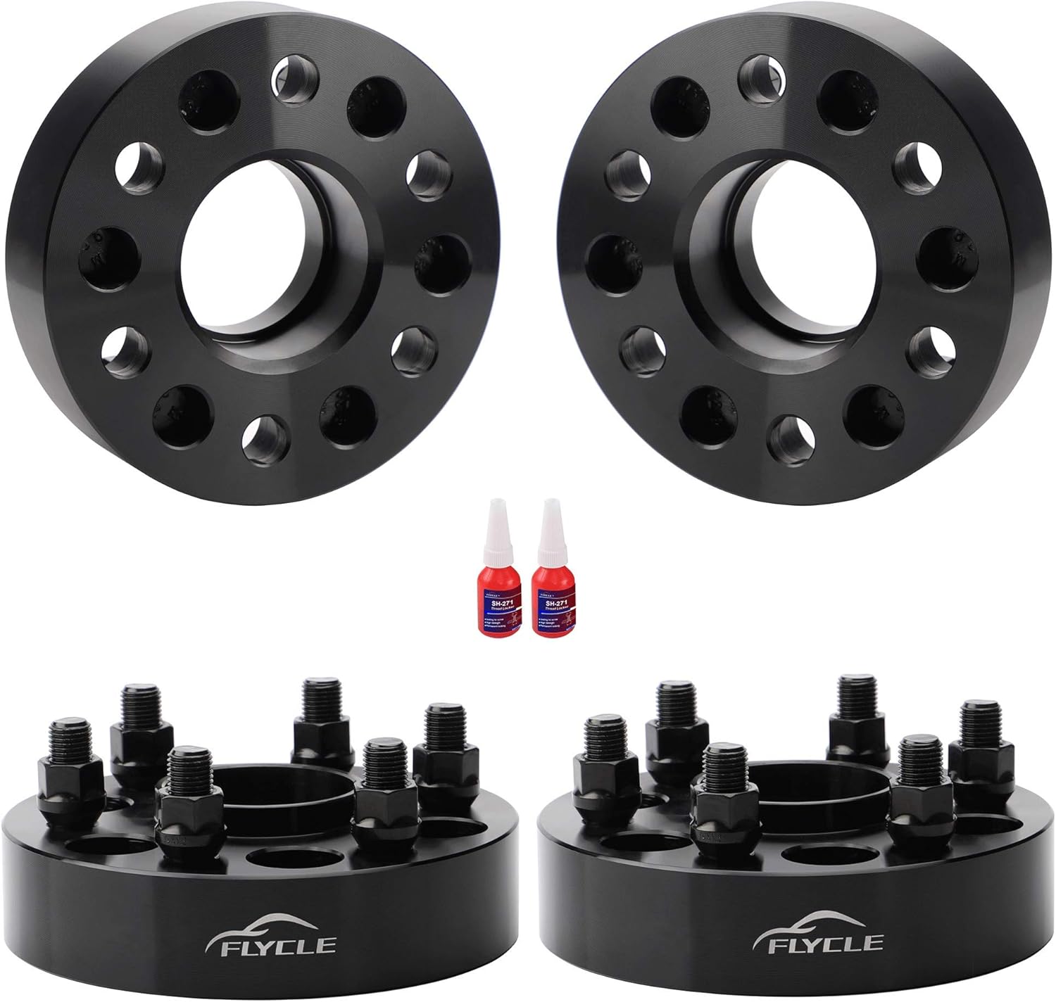 FLYCLE 1.5'' 6x120 Wheel Spacers for Chevy Colorado 2015-2023, Canyon 2015-2022, 6x120mm Hubcentric Wheel Spacer with 14x1.5 Studs & 66.9mm Hub Bore for Gmc Acadia Traverse Blazer XT5 XT6