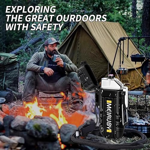 Miniatura 4 de MEIRUBY Encendedor eléctrico para velas, encendedor de campamento, encendedor recargable con funda de repuesto para uso familiar al aire libre