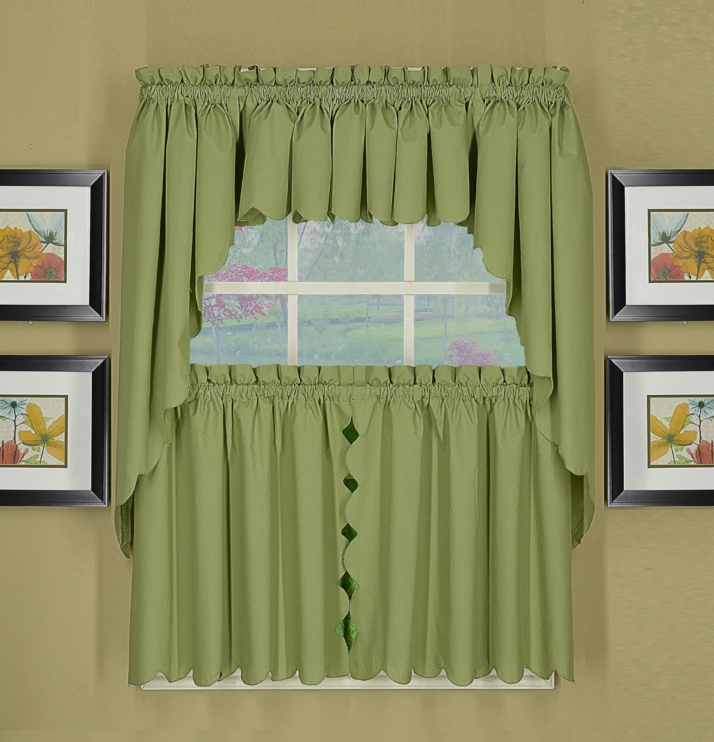 Today's Curtain Swag Pair, Sage, 60" W x 38" L (Pack of 1), W 38" x L 60" (1 Panels) - Image 3