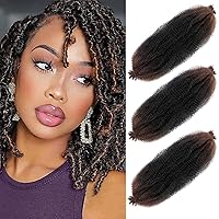Vista 38 de Cabello Afro Twist de 30 Pulgadas 2 Paquetes, Cabello Afro Twist Elástico Pre Esponjado Cabello Spring Twist Pre Estirado Cabello para Envolver