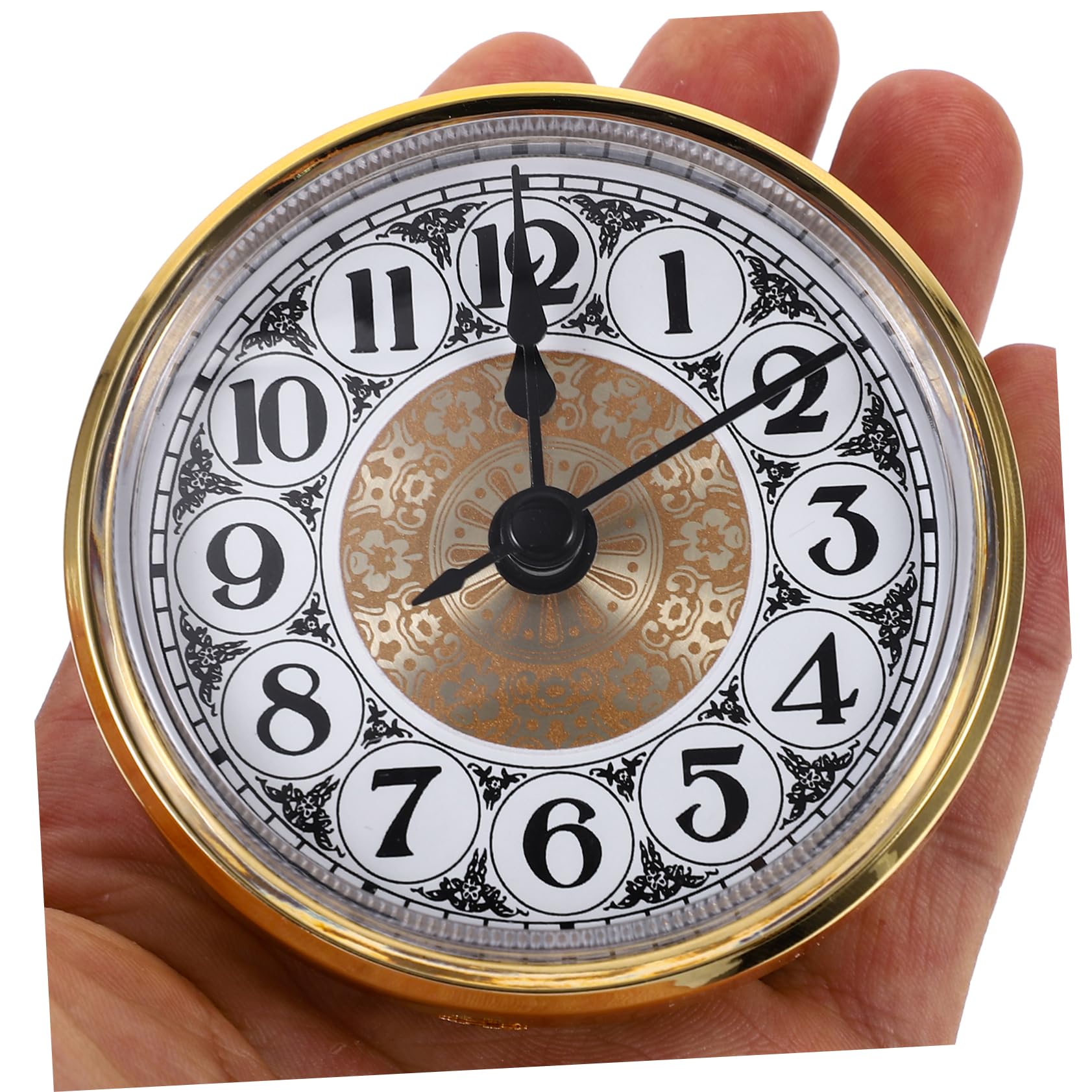 Alipis 4 Pezzi inserto orologio rotondo motore 'orologio inserto fai da te calendario desk clock home decor meccanismo ' in miniatura i di Metallo