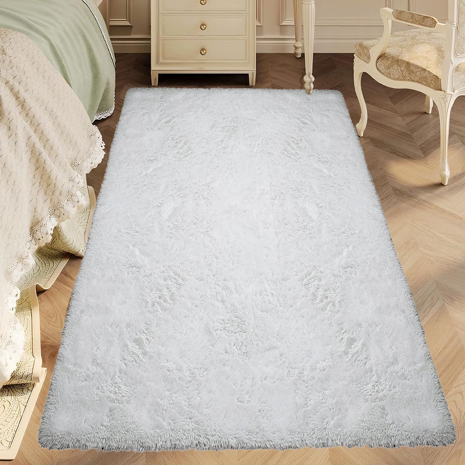 Tapis Shaggy 260 x 400 cm noir pour grand salon moderne et chic