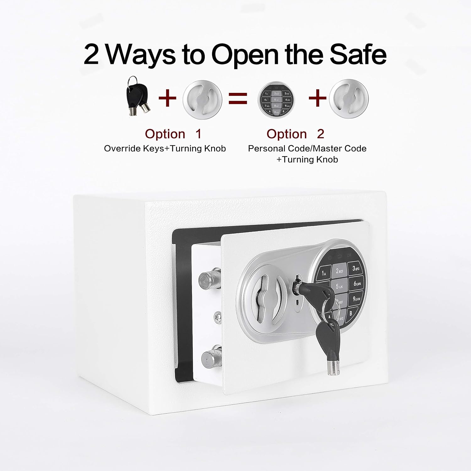 Security Safe Box with Induction Light,Electronic Digital Securit Safe Steel Construction,for BusinessGun Passport,Jewelry and Cash, Suitable for Use in Homes,Hotels,Dormitories and Offices