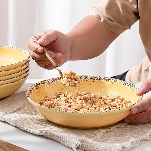 Miniatura 3 de Farmhouse - Juego de cuencos de melamina para pasta, 42 onzas, juego de ensaladas grandes de 9.25 pulgadas, 6 cuencos de sopa grandes, cuencos