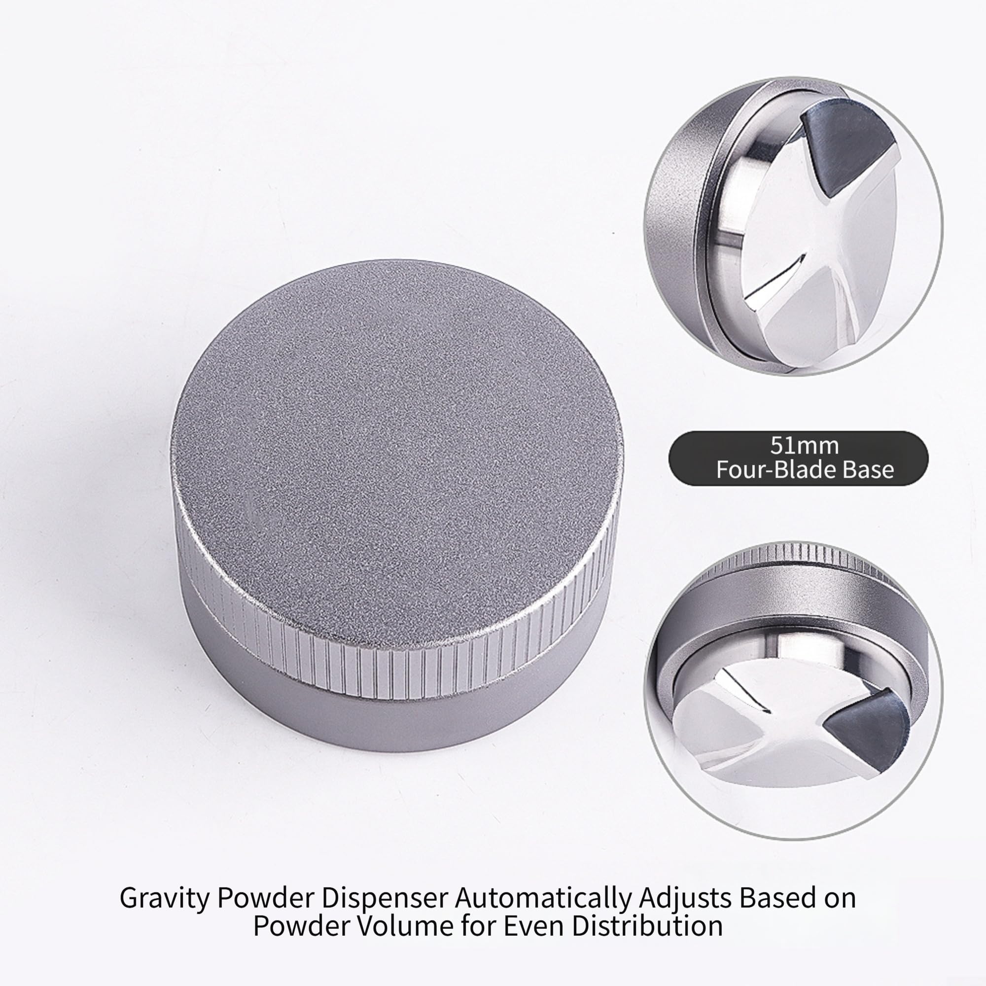 Distribuidor Granos Café para acero Inoxidable para ajuste Altura(Silvery 51mm)