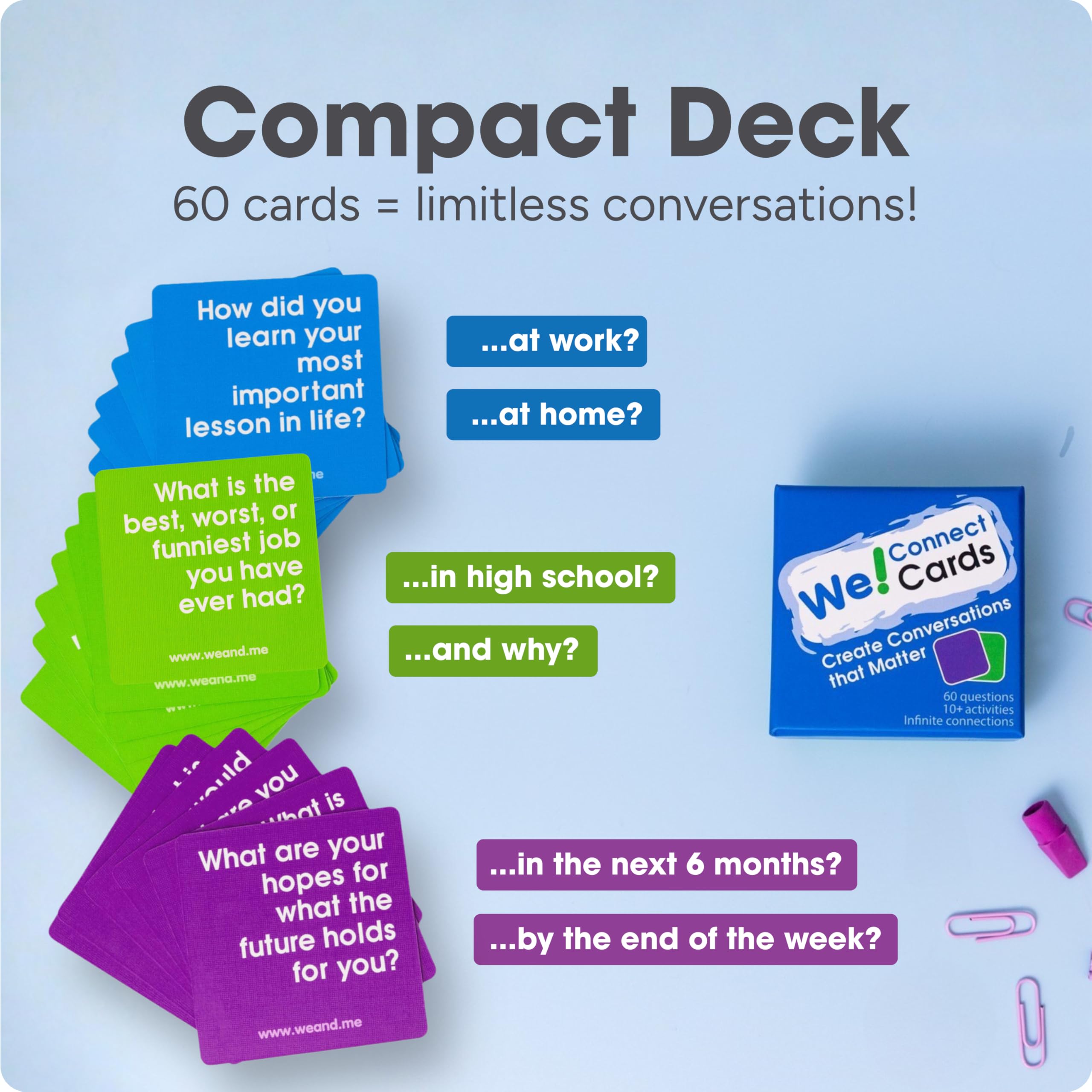 We! Connect, Ice Breaker Conversation Cards for Teams,10+ Activities — Amazon image 4
