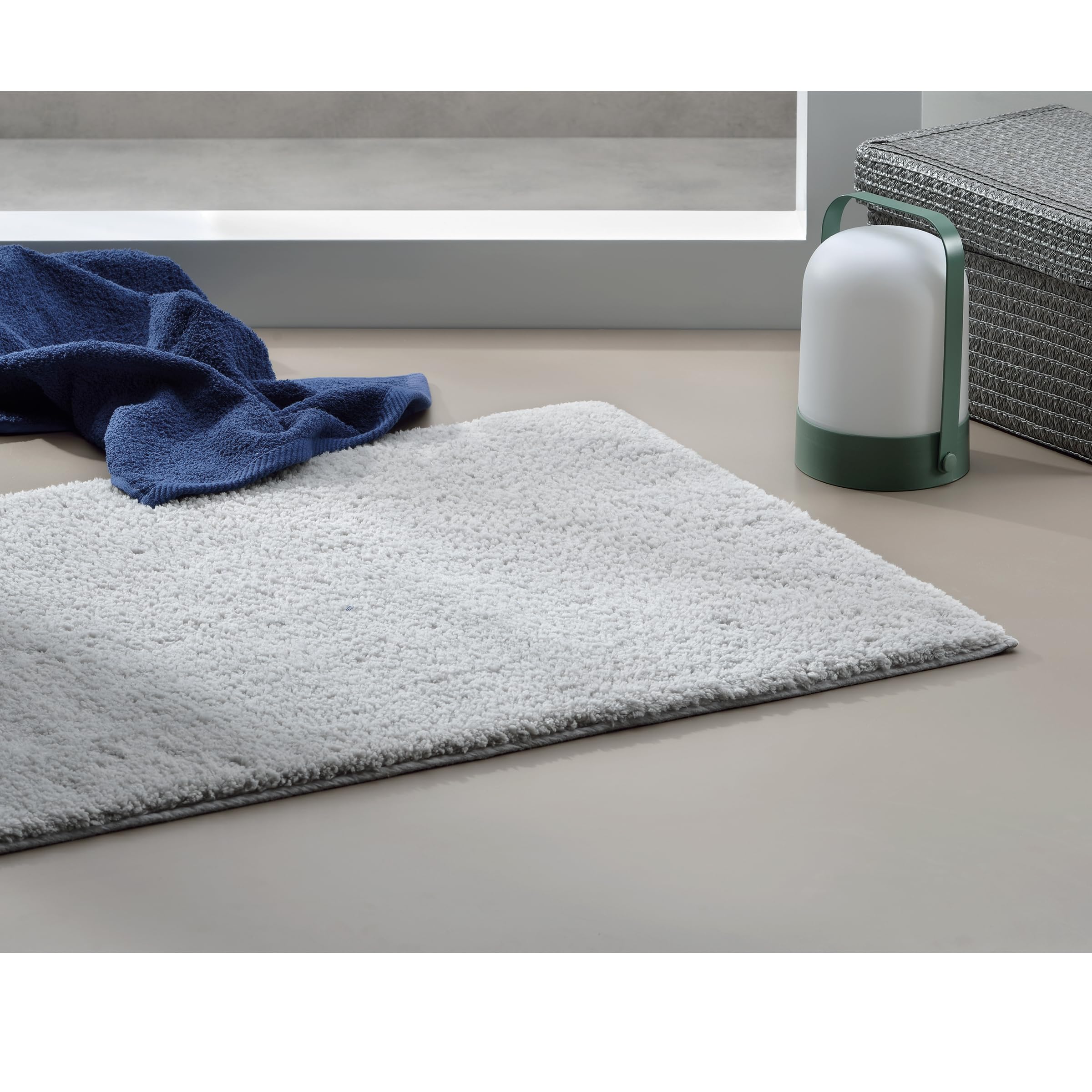 kela Badematte rutschfest 70 x 120 x 1,5 cm Maja, Badezimmerteppich dunkelgrau, waschbar, recyceltes Polyester, Flauschiger Badvorleger