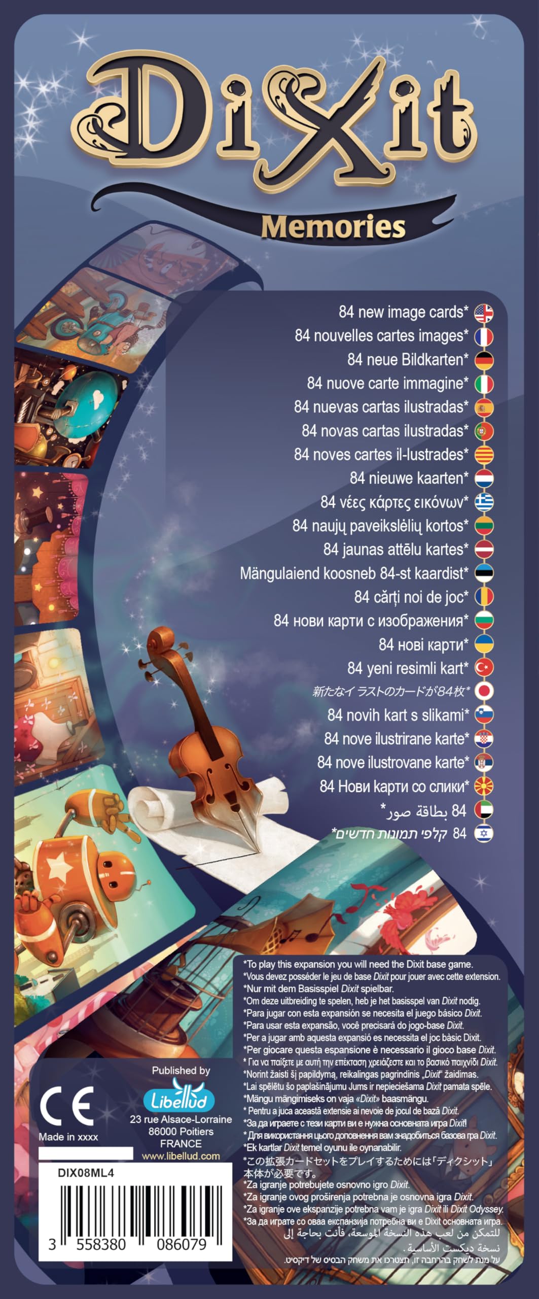 Asmodee Dixit Memories, Expansión, Juego de Imaginación y Creatividad Varias Veces Premiado, A Partir de 6 Años, De 3 a 8 Jugadores, 30 Minutos por Partida, Multilenguaje (Incluye Español)